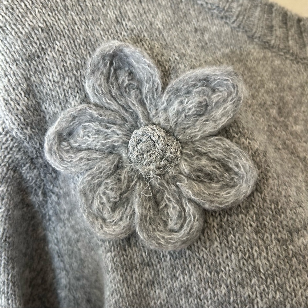 NEW Unbranded Gray Floral Cardigan Sweater NEW - Picture 5 of 11